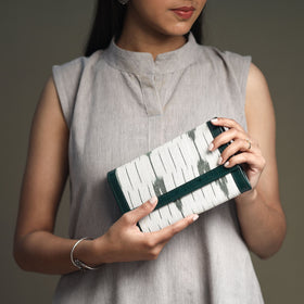  Handcrafted Ikat Weave Leather Wallet 