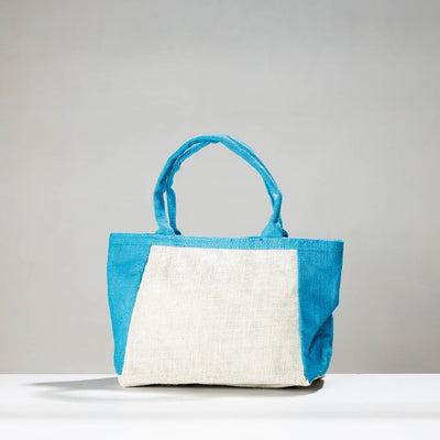 White Handcrafted Multipurpose Jute Hand Bag