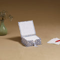 White - handcrafted printed card holder with slips 03