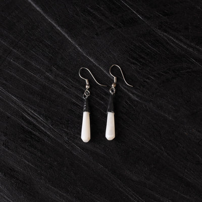 White - handcrafted seashell earrings 39