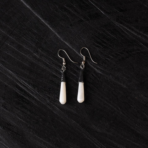 White - handcrafted seashell earrings 39