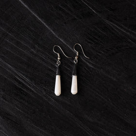 White - handcrafted seashell earrings 39