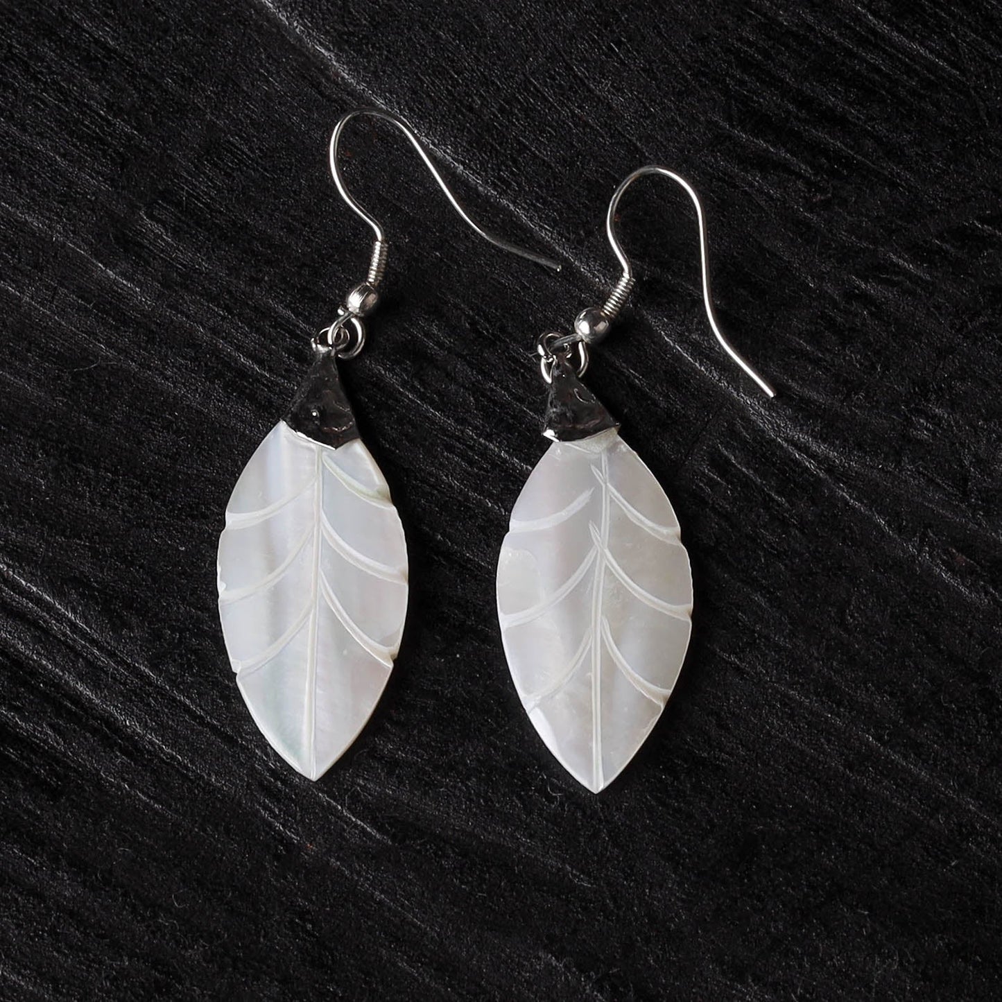 White - handcrafted seashell earrings 59