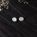 White - handcrafted seashell stud earrings 48