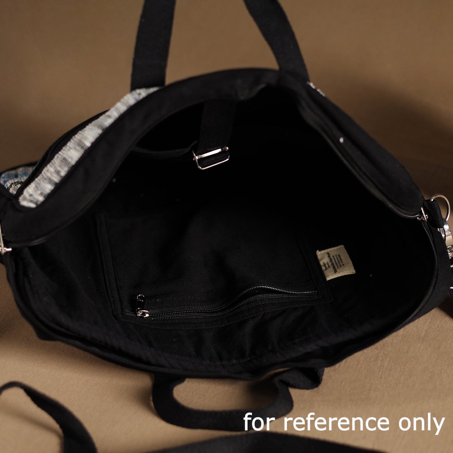  White Handcrafted Upcycled Woven Laptop Bag 