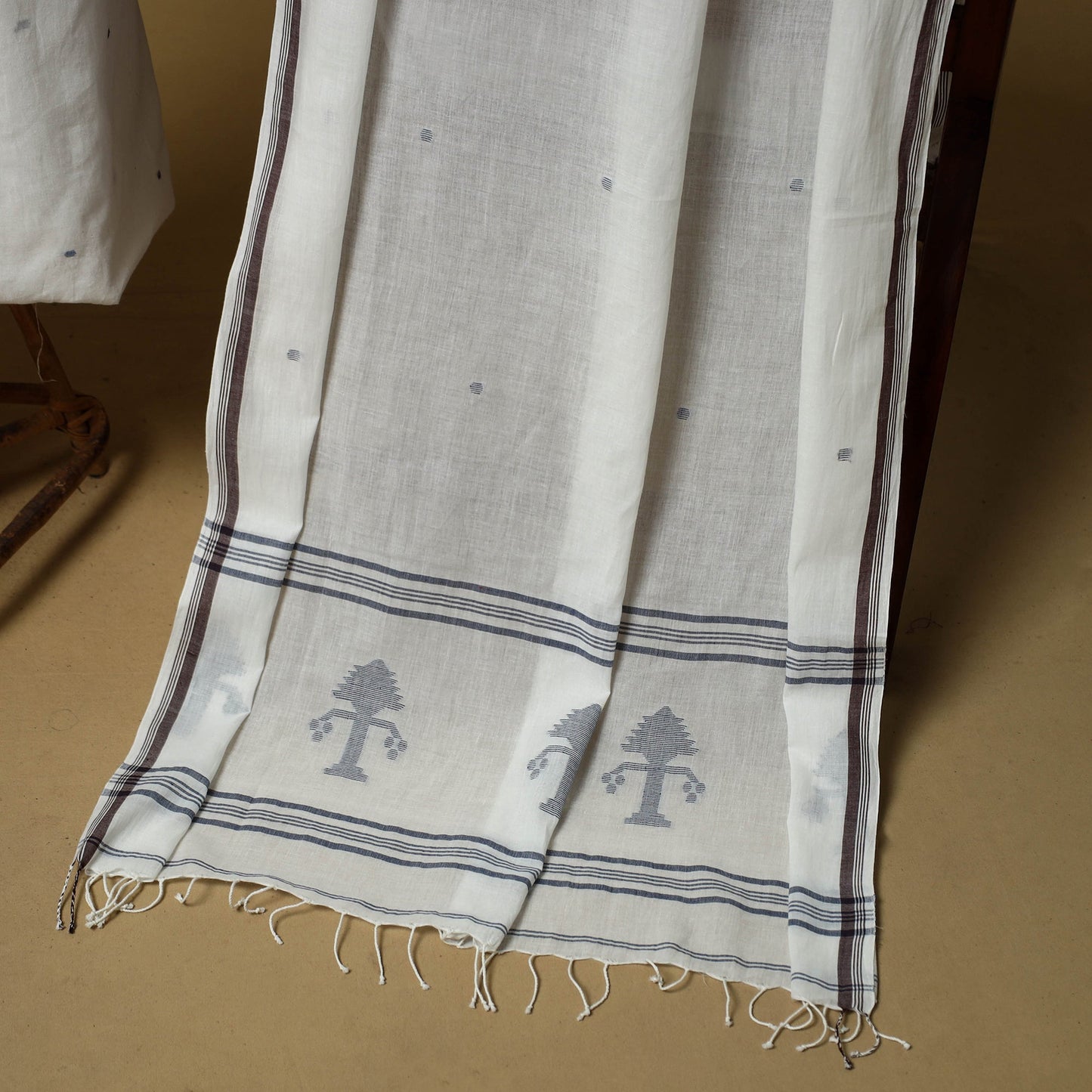 Handloom bengal jamdani cotton 2pc unstitched dress