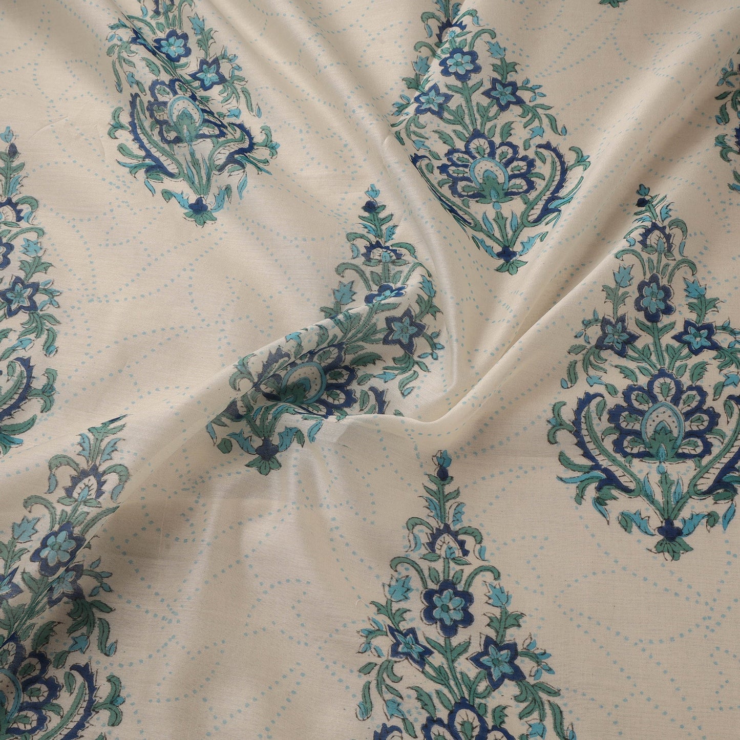 Handloom chanderi silk hand sanganeri fabric 11