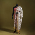 White - handloom chanderi silk hand sanganeri dupatta 51