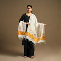 Buy Handloom Chanderi Silk Kashida Embroidery Dupatta