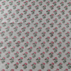 White - handloom chanderi silk sanganeri fabric 03