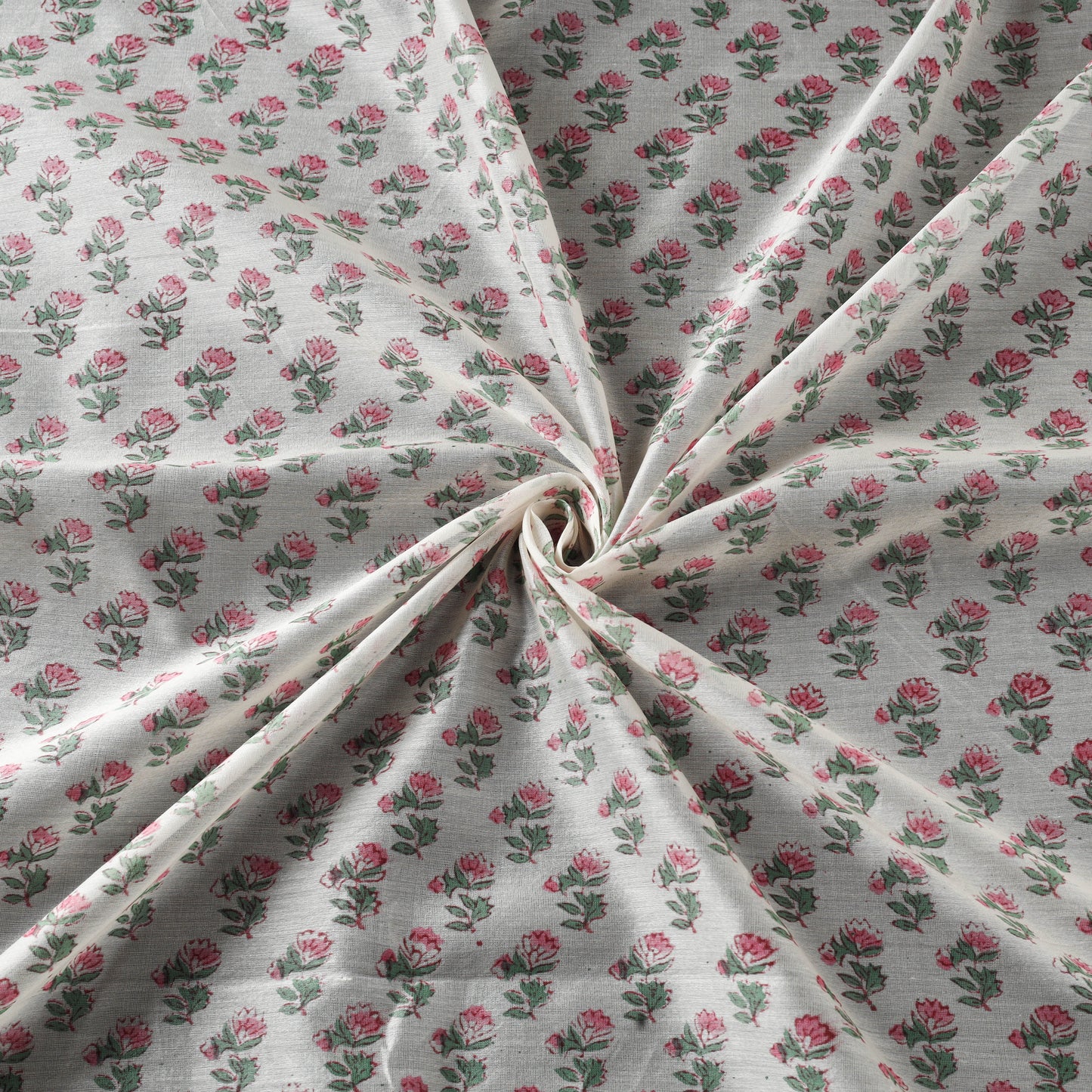 White - handloom chanderi silk sanganeri fabric 03