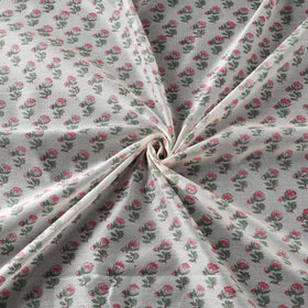 White - handloom chanderi silk sanganeri fabric 03