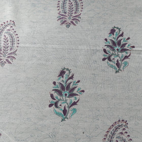 White - handloom chanderi silk sanganeri fabric 09