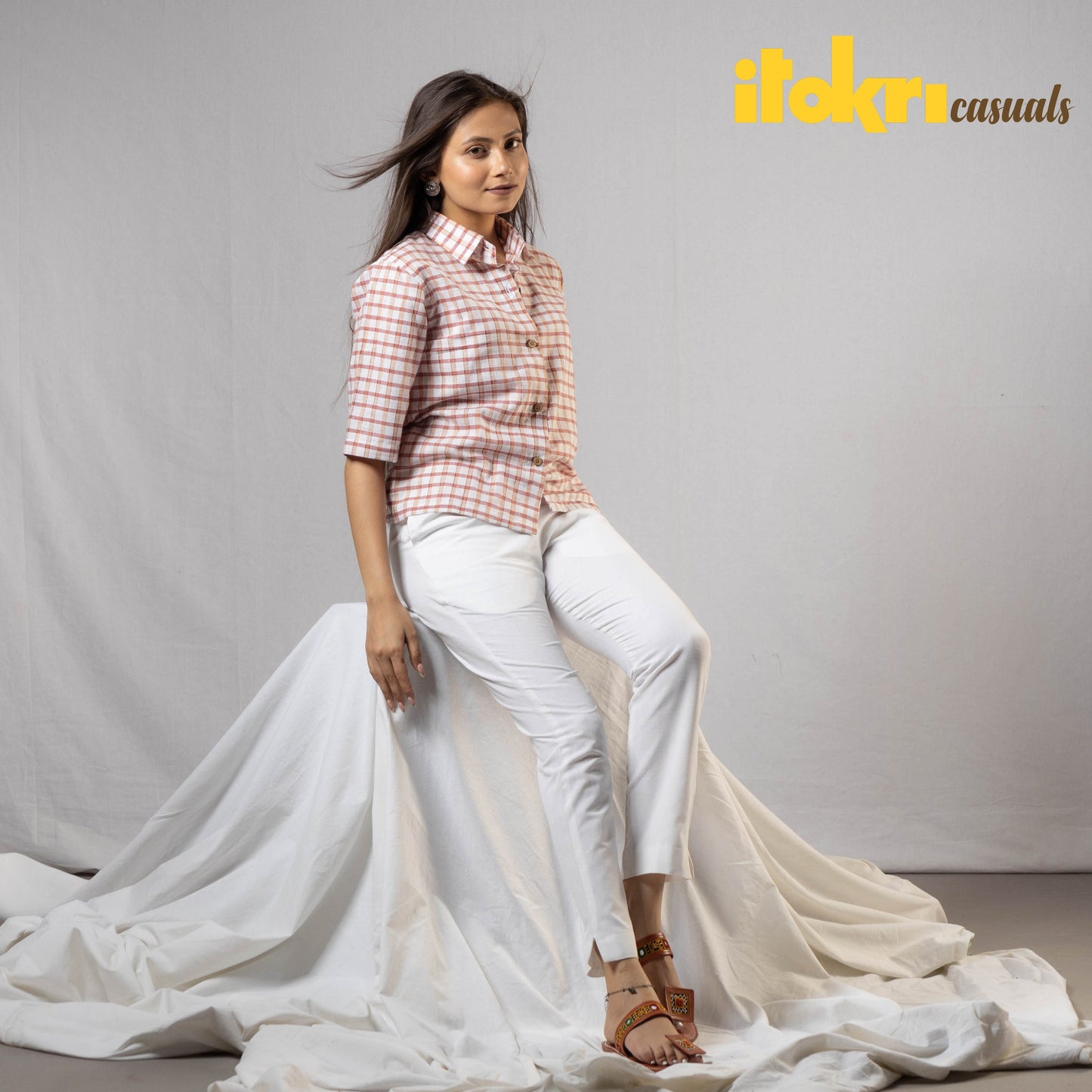  iTokri Casuals - Handloom Cotton Crop Top Online l iTokri.com