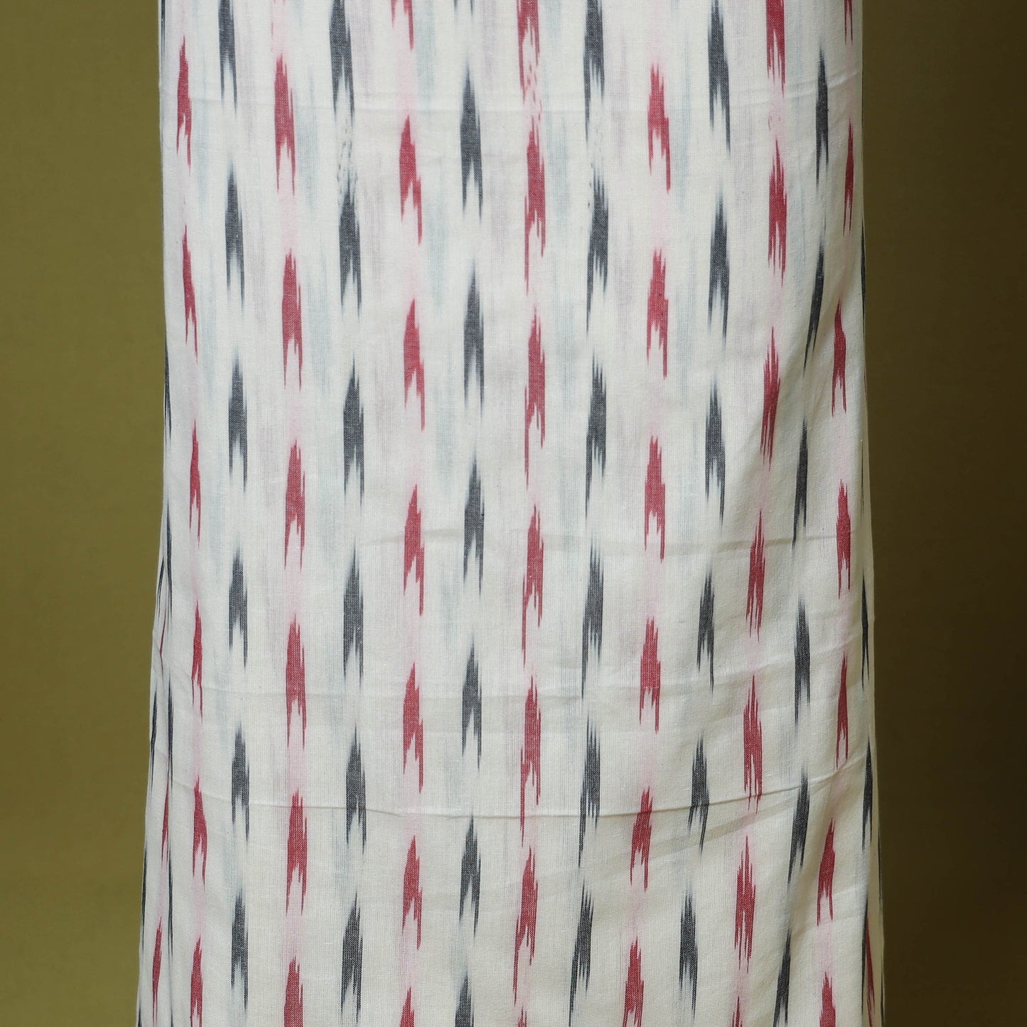 White - handloom cotton 3pc pochampally ikat dress material
