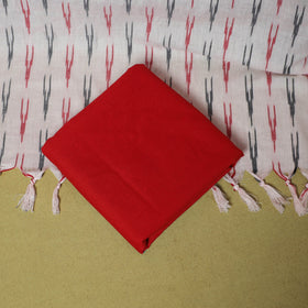 White - handloom cotton 3pc pochampally ikat dress material