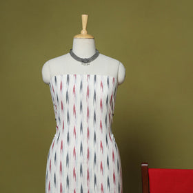 White - handloom cotton 3pc pochampally ikat dress material