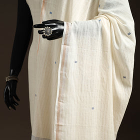 Handloom cotton bengal jamdani dupatta 06 - handcrafted