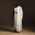 Handloom cotton bengal jamdani dupatta 06 - handcrafted