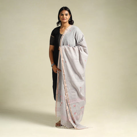 Buy Handloom Cotton Bengal Jamdani Dupatta