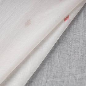 White Handloom Cotton Bengal Jamdani Fabric