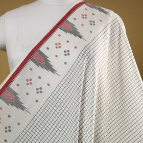 White - handloom cotton phulia jamdani fabric 06