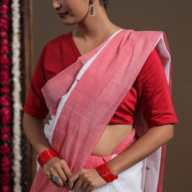 Buy White Handloom Cotton Phulia Jamdani Saree