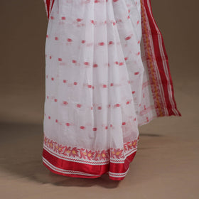 White - handloom cotton phulia jamdani saree 08