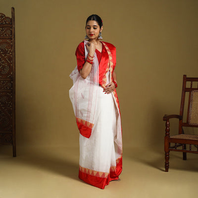 Buy Handloom Cotton Phulia Jamdani Saree