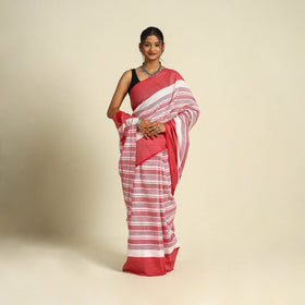 White - handloom cotton phulia jamdani saree 15