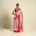 White - handloom cotton phulia jamdani saree 15