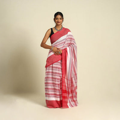 White - handloom cotton phulia jamdani saree 15