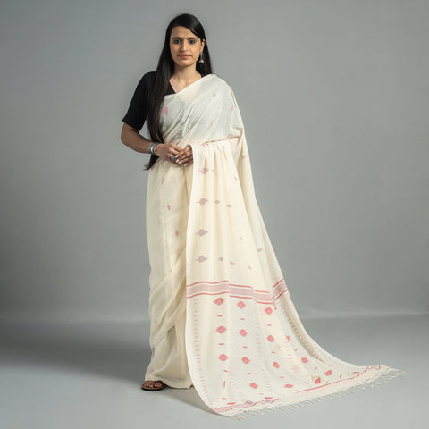 Buy Handloom Cotton Phulia Jamdani Saree