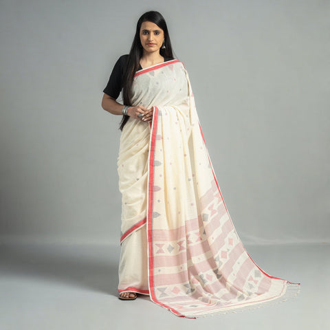  Handloom Cotton Phulia Jamdani Saree