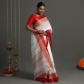  Handloom Cotton Phulia Jamdani Saree