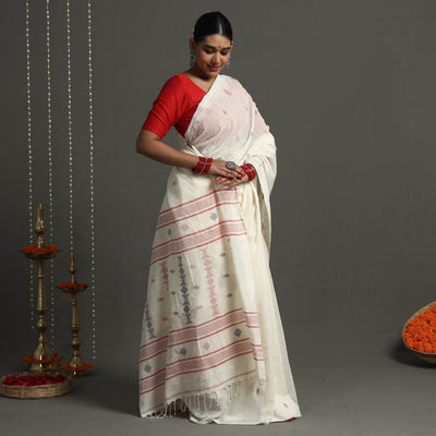 Handloom Cotton Phulia Jamdani Saree