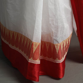  White Handloom Cotton Phulia Jamdani Saree