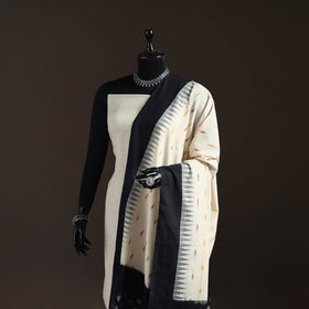 Handloom cotton pochampally ikat dupatta 16 - handcrafted