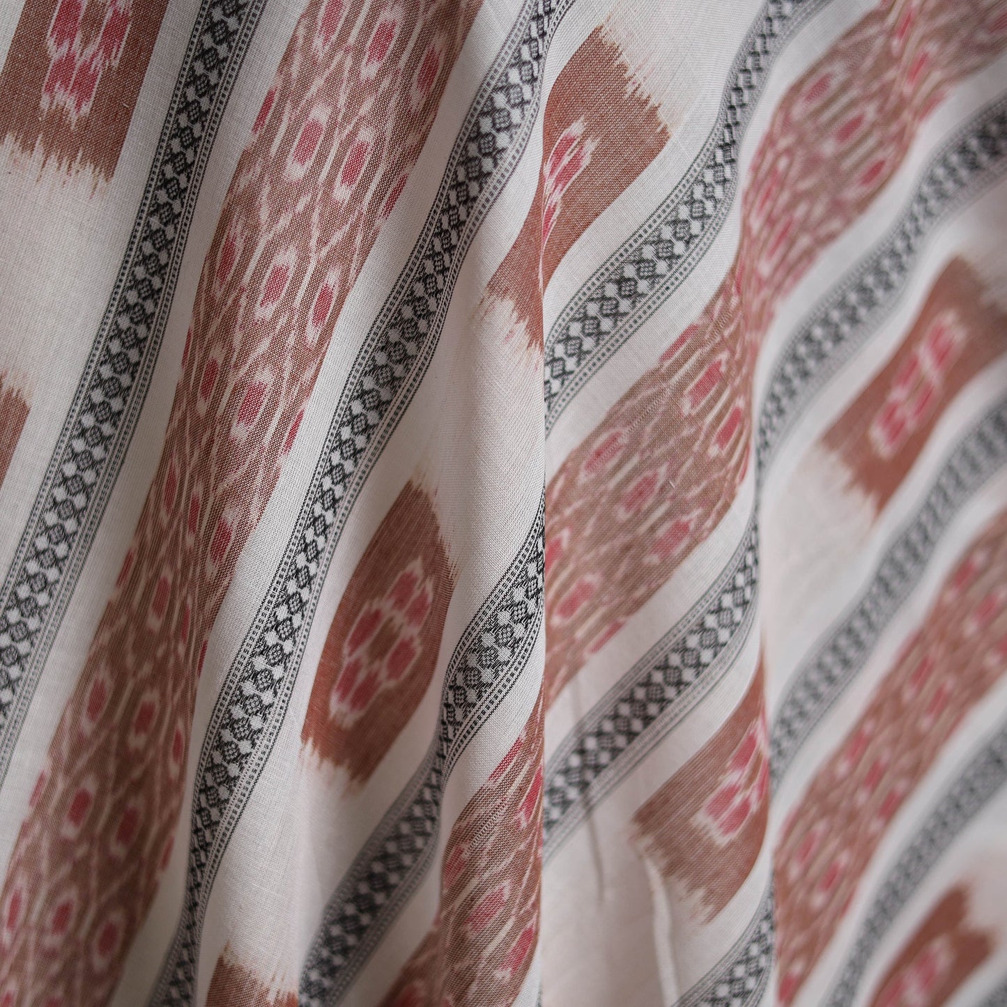 Handloom cotton sambalpuri dabi ikat fabric 09 - handcrafted