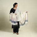 Buy White Handloom Cotton Srikakulam Jamdani Dupatta