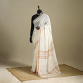 White - handloom cotton zari buti phulia jamdani saree 12