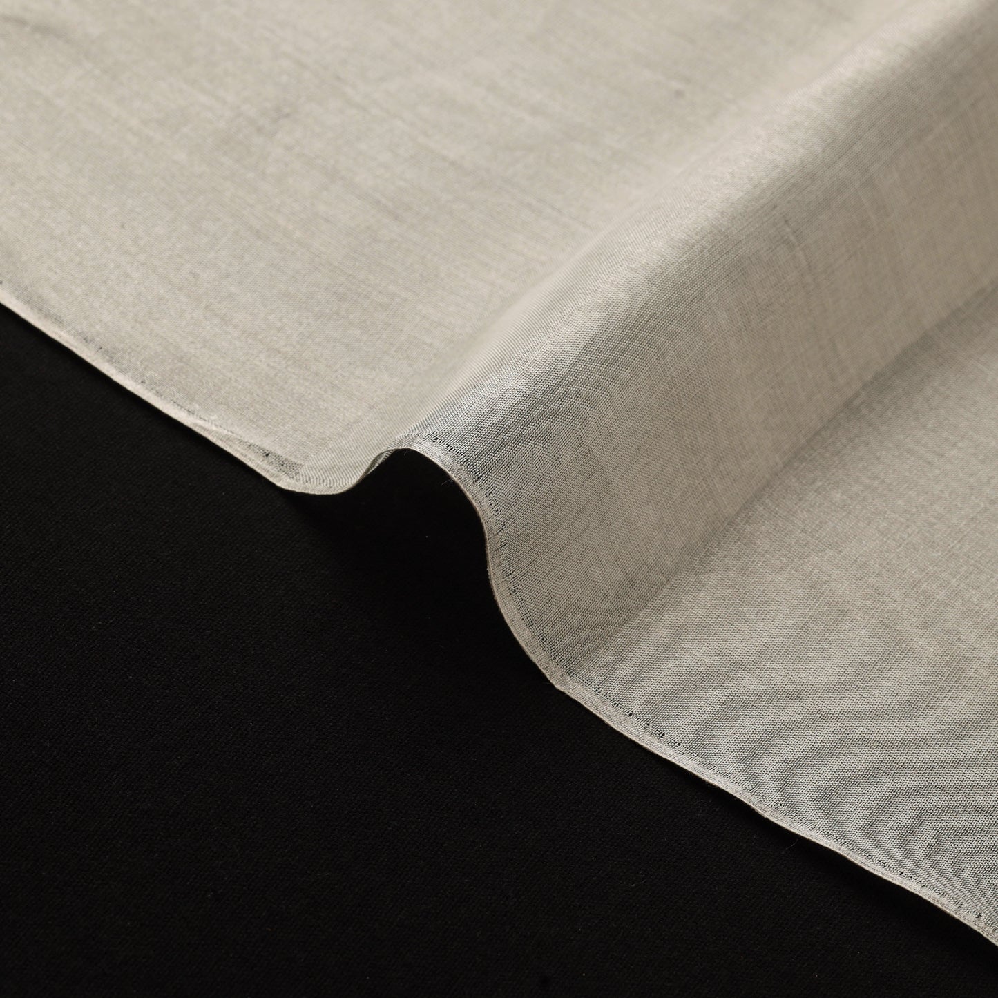 Handloom full tissue silver zari stripes chanderi silk