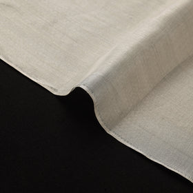 Handloom full tissue silver zari stripes chanderi silk