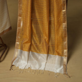 Handloom maheshwari silk zari work 2pc unstitched dress