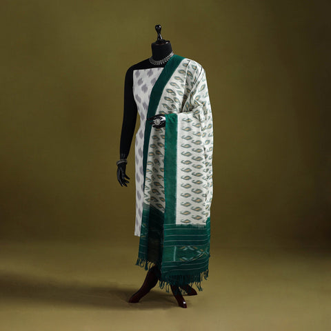 Handloom mercerised cotton pochampally ikat dupatta 04