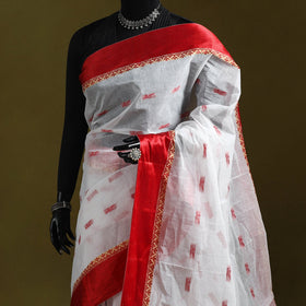 Handloom pure cotton phulia jamdani saree 39 - handcrafted