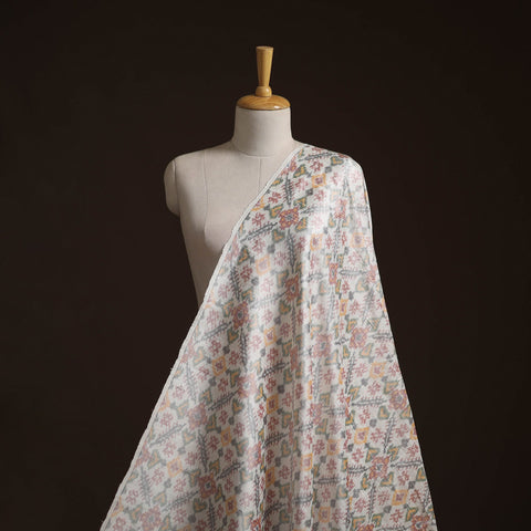 Handloom raw silk pochampally ikat fabric 12 - handcrafted