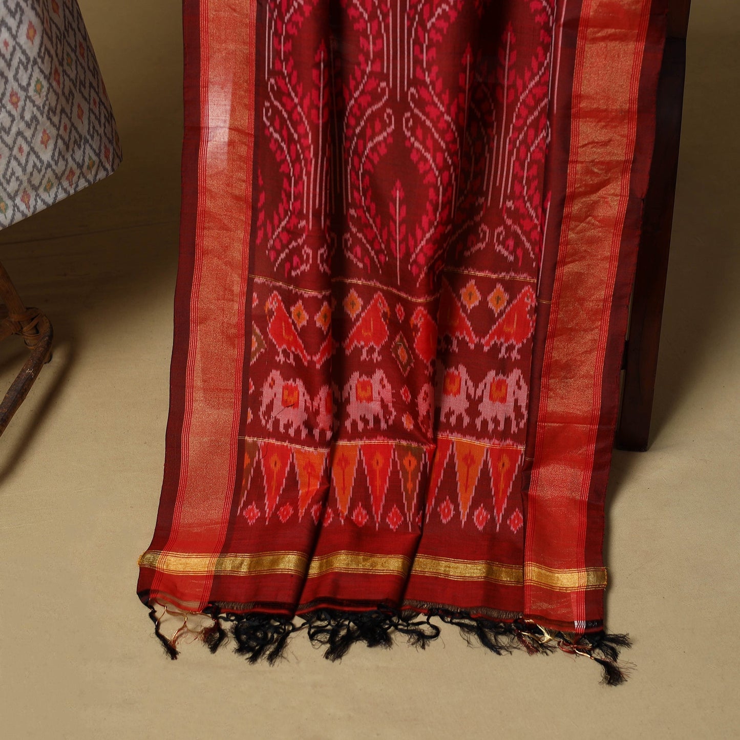 Handloom sico pochampally ikat 2pc unstitched dress