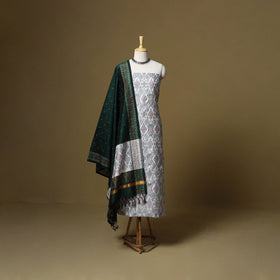 Handloom sico pochampally ikat 2pc unstitched dress