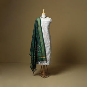 Handloom sico pochampally ikat 2pc unstitched dress